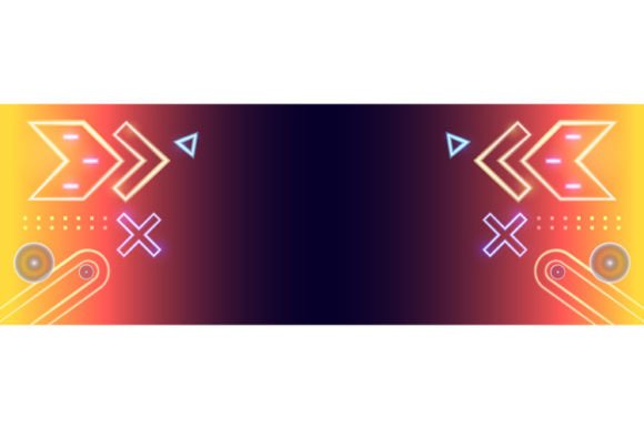 Download Geometric Glowing Neon Light Template - Glow Collection