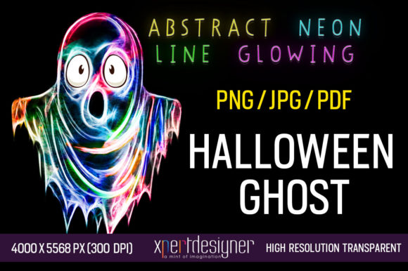 Download Halloween Ghost Abstract Neon Glow - Glow Collection