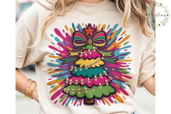 Download Neon Splatter Christmas Tree PNG Clipart - Art Collection