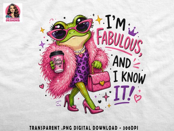 Download Im Fabulous Frog PNG | Boss Babe Art - Art Collection