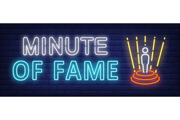 Download Minute of Fame Neon Sign. Person on Stag - Fame Collection