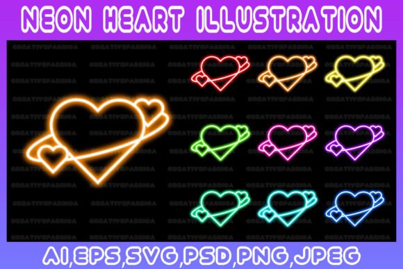 Download Heart Neon Line Illustration Art Vector - Art Collection
