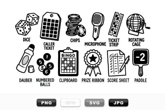 Download Bingo Game Elements Clipart Set - Art Collection
