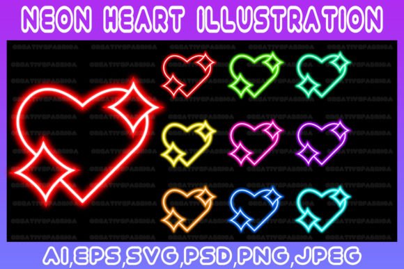 Download Heart Neon Line Illustration Art Vector - Art Collection