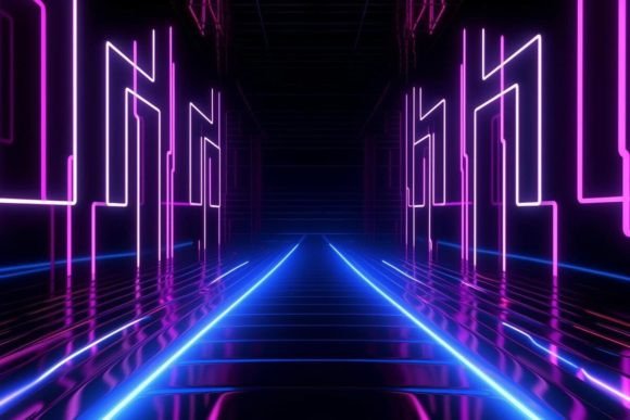 Download Neon Artwork Tunnel Colorful - Art Collection