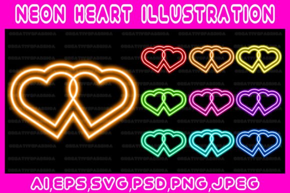 Download Valantine Heart Icon Neon Line Clip Art - Art Collection