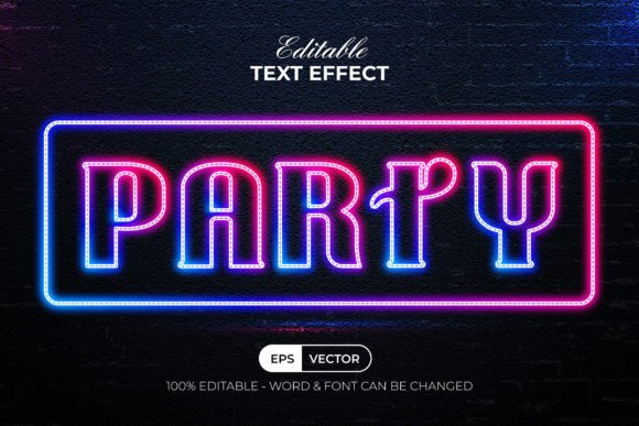 Download Party Neon Text Effect Style - Art Collection