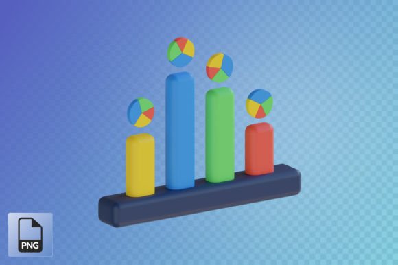 Download Bar Chart 3D Object - Art Collection
