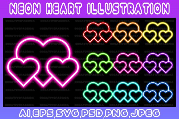 Download Heart Neon Line Illustration Art Vector - Art Collection