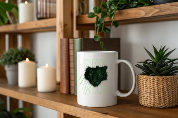 Download Stay Wild Tiger Graphic with Glowing Gre - Glow Collection
