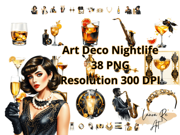 Download Art Deco Nightlife - Art Collection