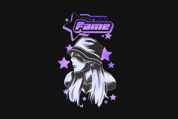 Download Fame Y2K Japanese T-shirt Design - Fame Collection