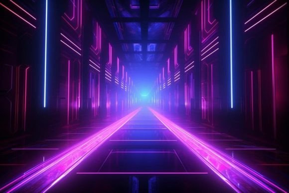 Download Neon Effects Glowing Art Perspective - Art Collection