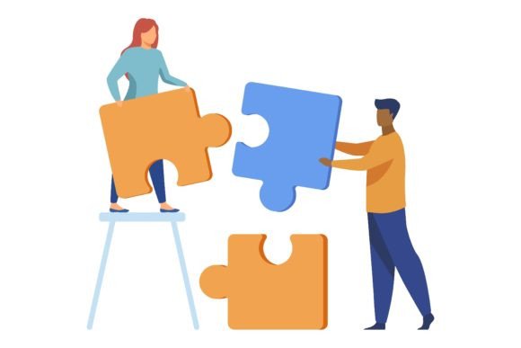 Download Partners Holding Big Jigsaw Puzzle Piece - Art Collection