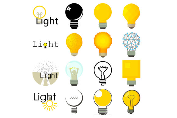 Download Light Lamp Icons Set, Cartoon Style - Art Collection