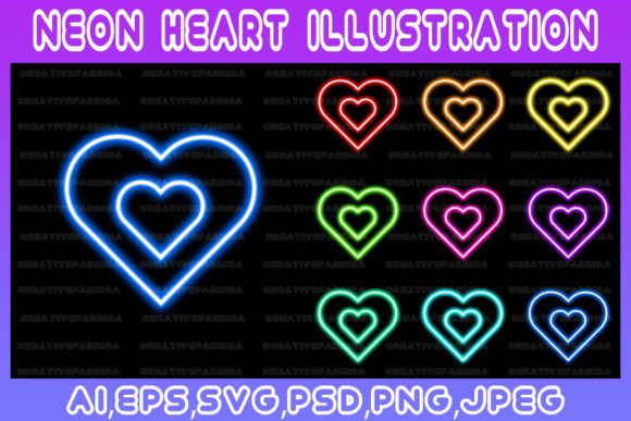 Download Heart Neon Line Illustration Art Vector - Art Collection