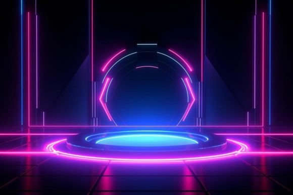 Download Neon Artwork Tunnel Colorful - Art Collection