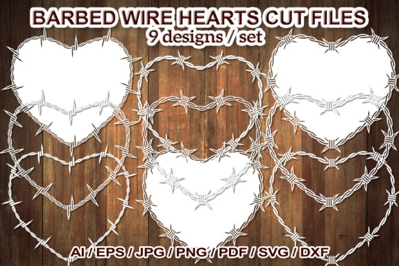 Download Barbed Wire Heart Clip Art Set&nbsp; - Art Collection