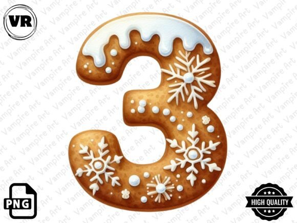 Download Christmas Gingerbread Number Clipart PNG - Art Collection