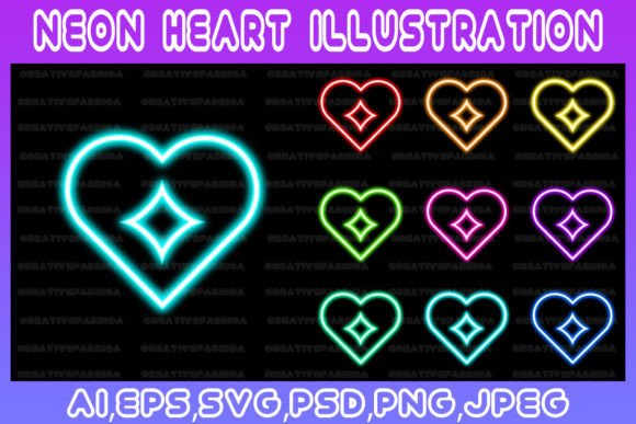 Download Heart Neon Line Illustration Art Vector - Art Collection