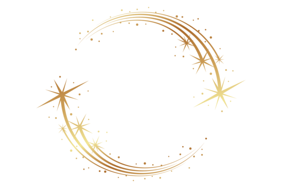 Download Glowing Stars Round Border. Sparkle Fram - Glow Collection