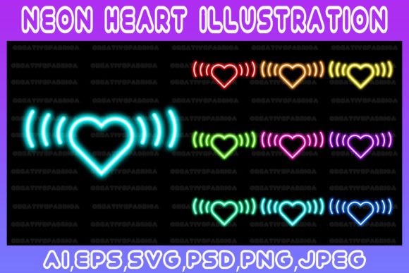 Download Heart Neon Line Illustration Art Vector - Art Collection