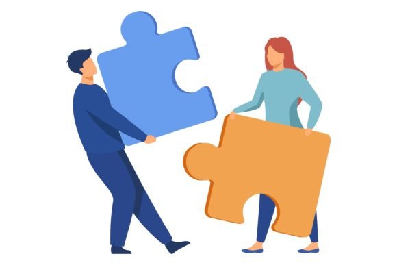 Download Partners Holding Big Jigsaw Puzzle Piece - Art Collection