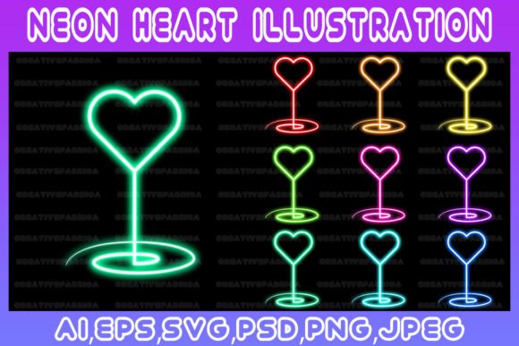 Download Heart Neon Line Illustration Art Vector - Art Collection