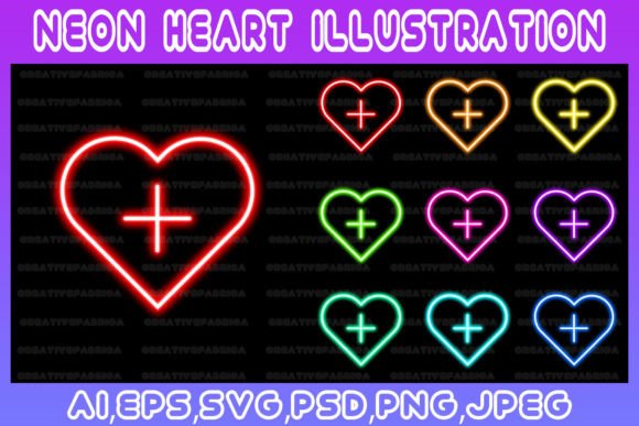 Download Heart Neon Line Illustration Art Vector - Art Collection