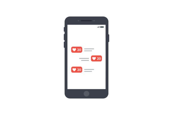Download Smartphone with Social Media Notificatio - Art Collection