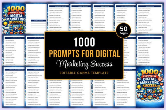 Download 1000 Digital Marketing Success Prompts - Marketing Collection