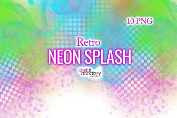 Download Retro Neon Splash Sublimation Clipart - Art Collection