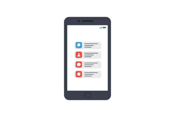 Download Smartphone Device with Colorful Notifica - Art Collection