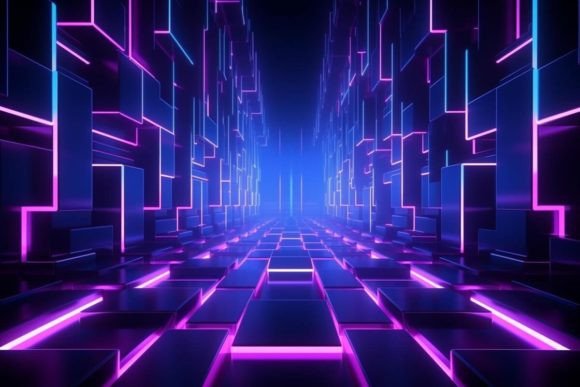 Download Neon Artwork Tunnel Colorful - Art Collection