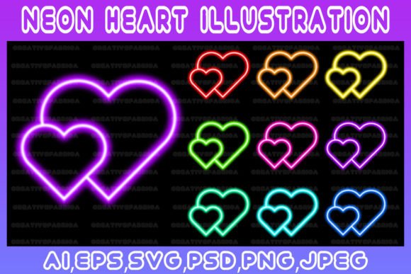 Download Heart Neon Line Illustration Art Vector - Art Collection